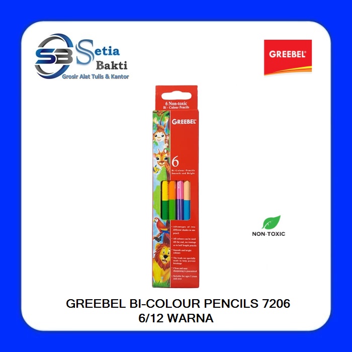 

GREEBEL Bi-Colour Pencils 6/12 - Pensil Gambar 12 Warna Greebel