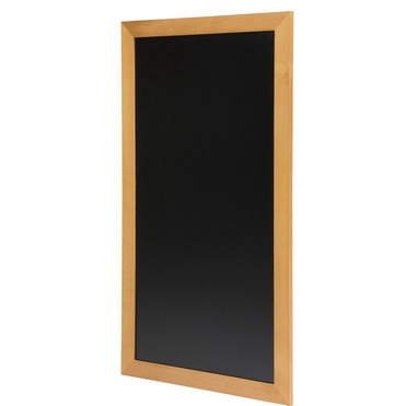 

LONG HARD WOOD CHALK BOARD - WITH LACQUERED TEAK FINISH - WALL MOUNTING SCREWS INCLUDED, W56xH100cm, BLACK, SECURIT / PAPAN TULIS