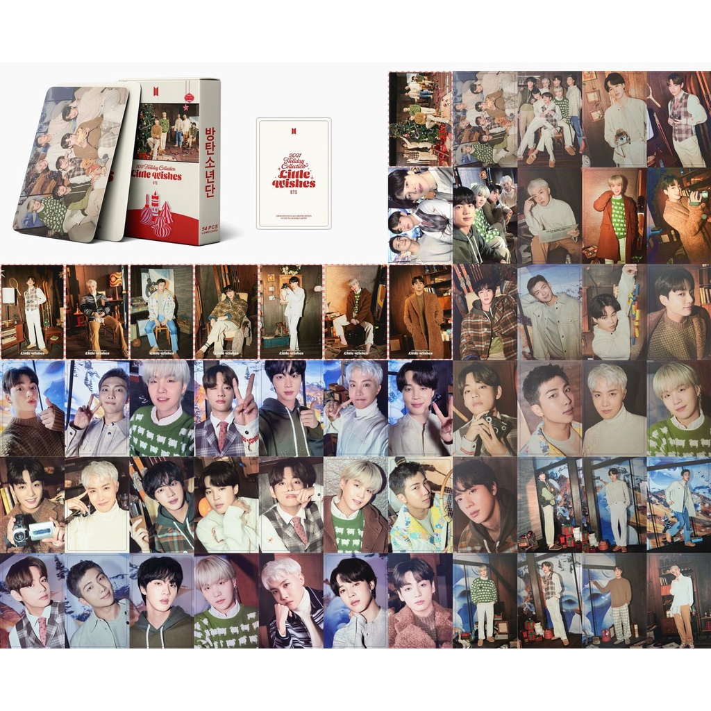 55 Pcs Kartu Lomo Desain BTS 2021 Liburan Kecil