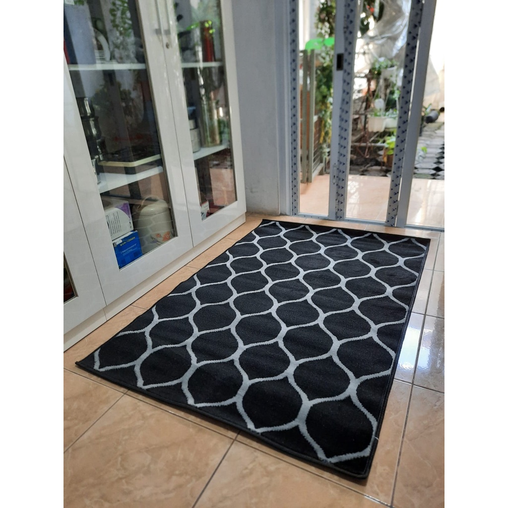 MAROC Karpet Lantai 100x150 Midnight Monokrom - MIDNIGHT 09-1