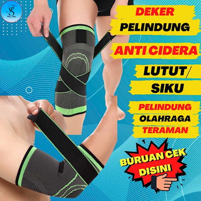 GI84 Deker Lutut Deker Siku Tangan Pelindung Pengaman Lutut Siku Olahraga Anti Cidera A005