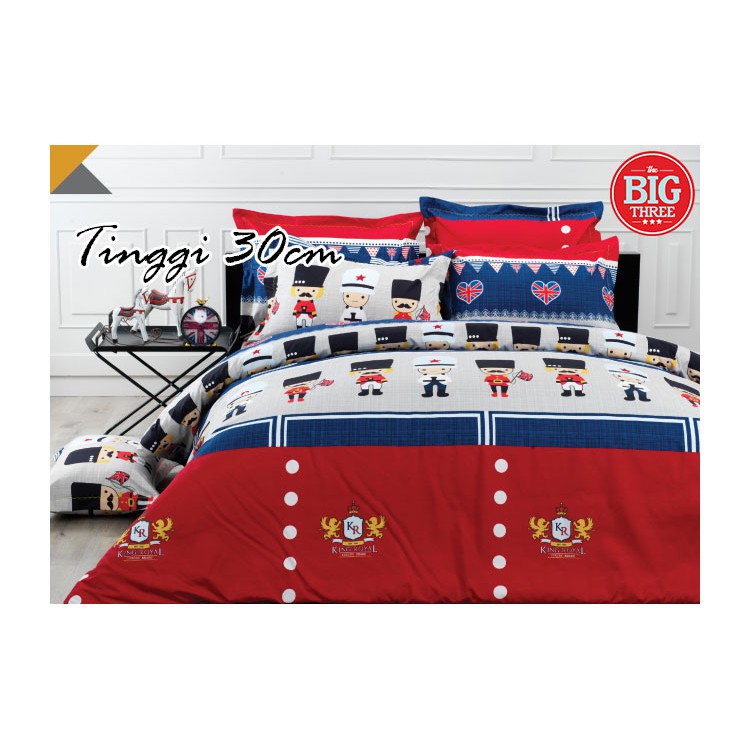 Bedcover + Sprei KENDRA Tinggi 30 cm 200x200 / 180x200 / 160x200 Iris K-Style Marvel Saranghae Cat Alley Nessa Forest Friends Pineapple - Xtra Super King Queen 200 180 160 T30 BC