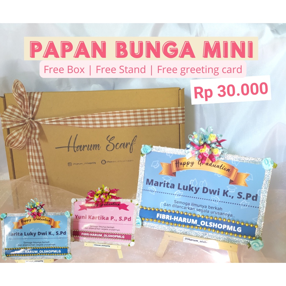 

Papan bunga mini | karangan bunga mini| hadiah wisuda| Hampers kado ulangtahun| Wedding | custom Gift Box