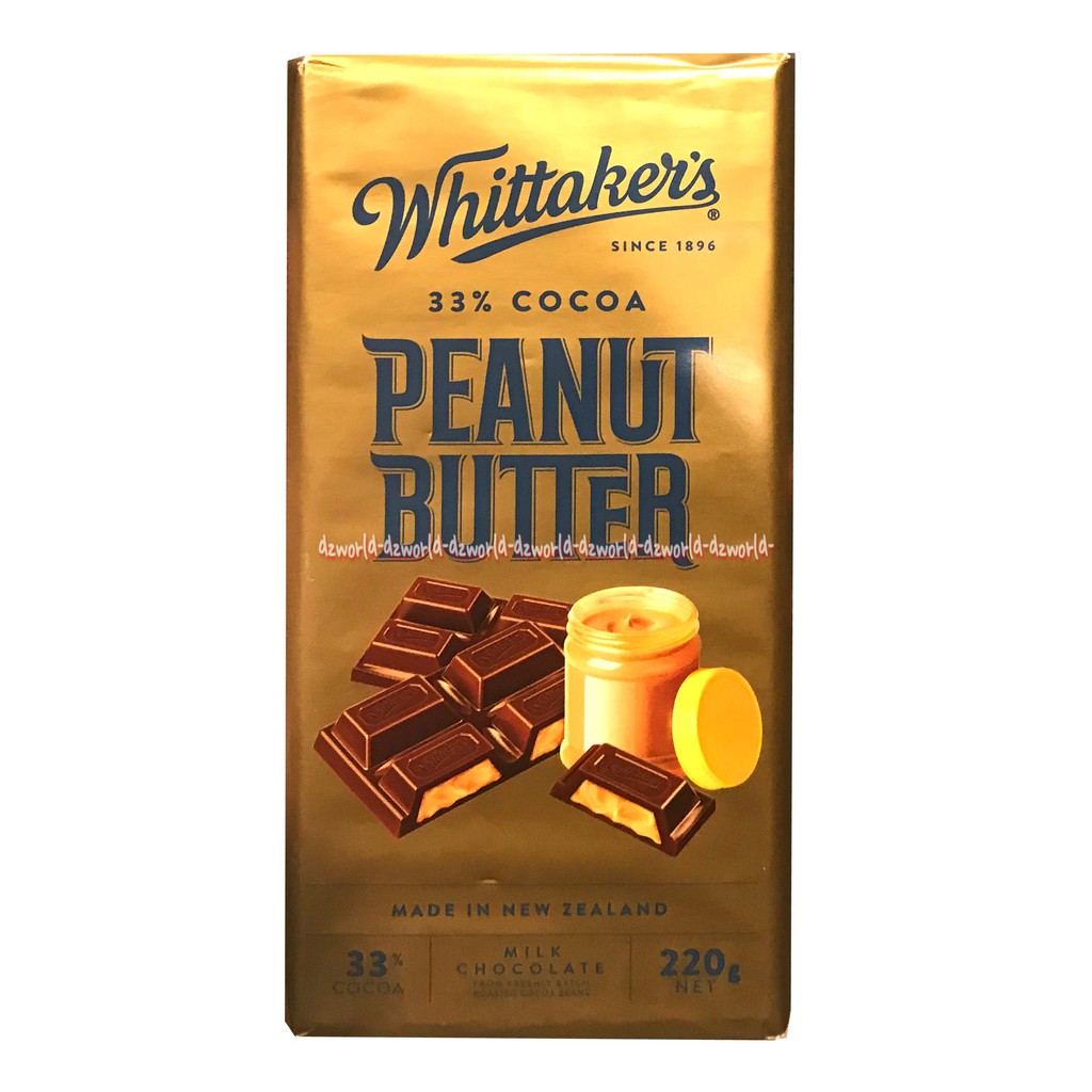 Whittaker's Peanut Butter 220gr Sensasi Coklat Terbaik Whittakers Cokelat Kacang Mentega Whitaker Wittakers 33 Cocoa Kokoa