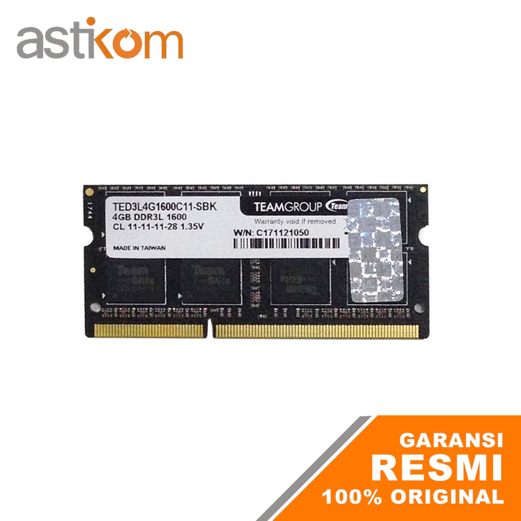 Ram Laptop Team Elite Sodimm DDR3L 4GB 1600