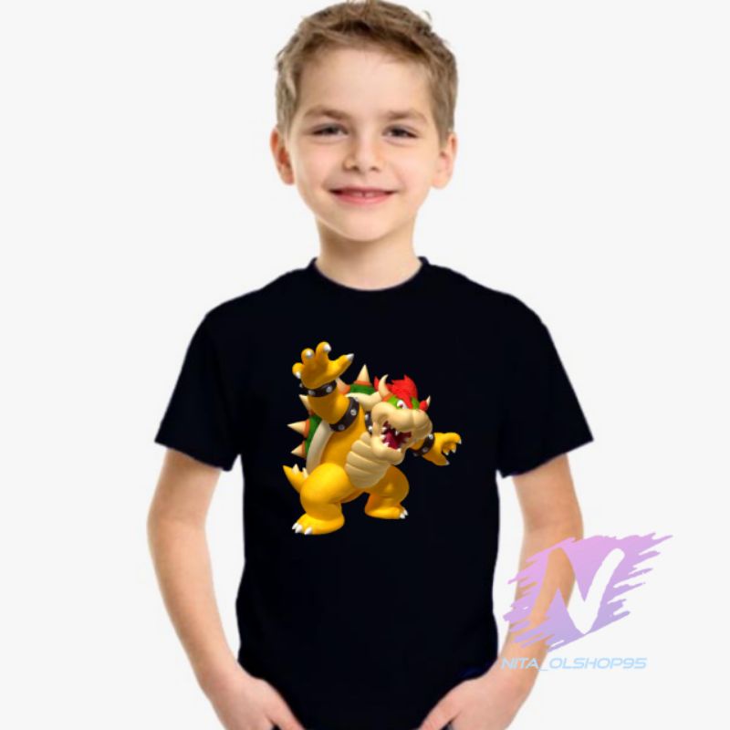 kaos anak super Mario bowser x