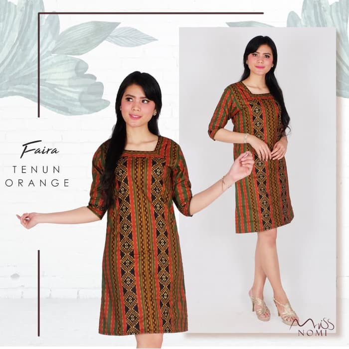 NEW FB DRESS TENUN JEPARA ETNIK/ DRESS BATIK WANITA MODERN/ DRESS PESTA JUMBO
