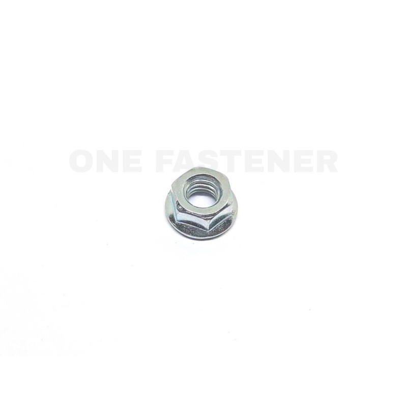 ( 100pcs ) FL0060 Mur Flange Nut M8 Putih topi 8mm 8mili 1.25 Kunci 12