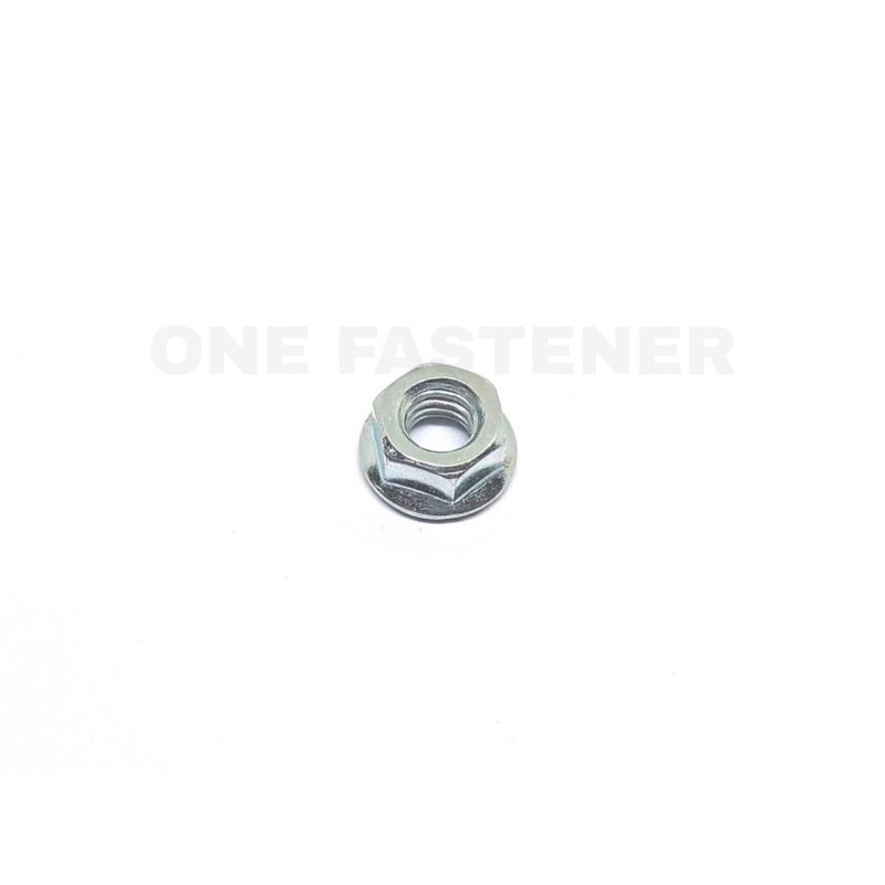 100 Pcs Mur Flange Nut M6 Putih topi 6mm 6mili pitch 1.0 Kunci 10