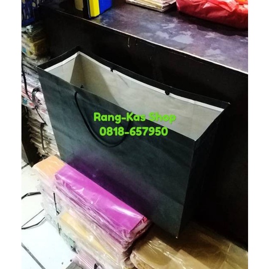 

(TERLARIS) HITAM Landscape karton JUMBO Paperbag