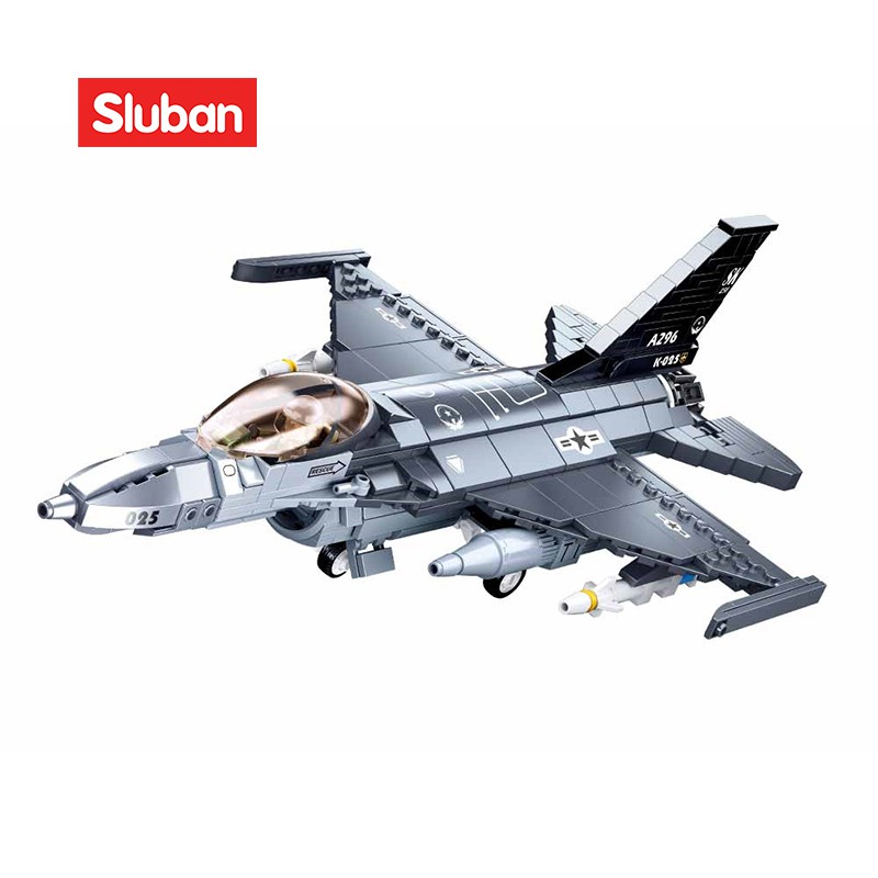 Sluban Pesawat Jet Tempur Tentara  F16C Falcon Lego Pesawat 521pcs M38 B0891