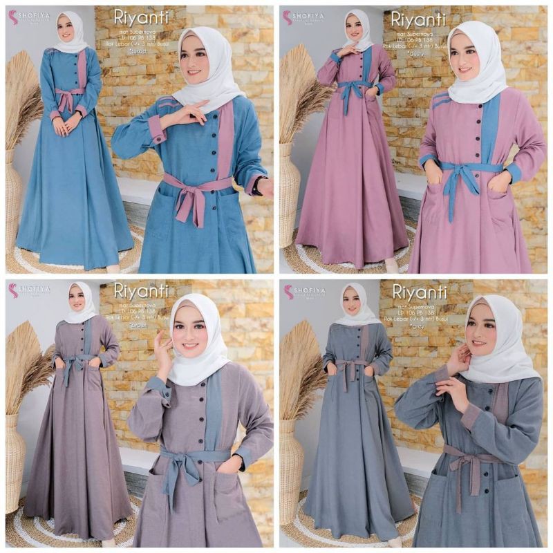 Riyanti Dress Baju Muslim Dewasa Syari