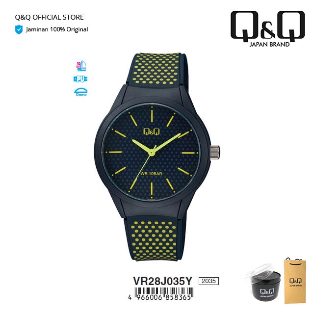 Q&Q QnQ QQ Jam Tangan Wanita Analog Karet - VR28 VR28J Tahan Air 10 BAR-3