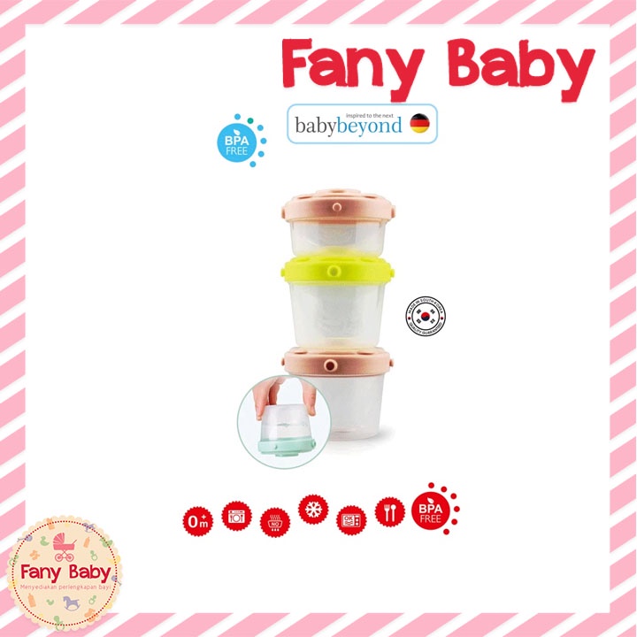 BABY BEYOND - BB 1064 3PK STACKABLE SNACK POTS