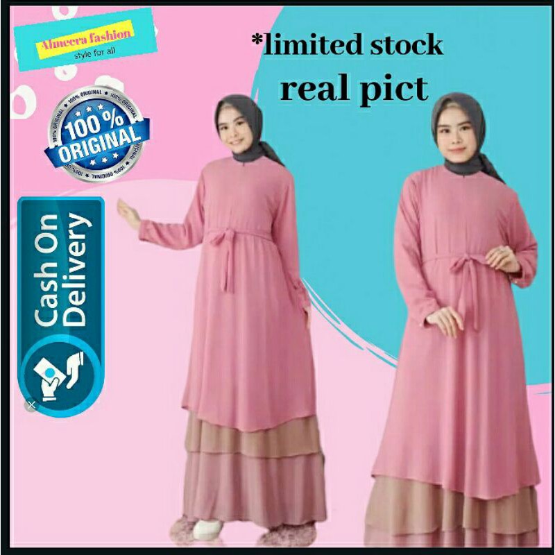 Gamis ceruty Ceruti wanita dewasa remaja murah terbaru