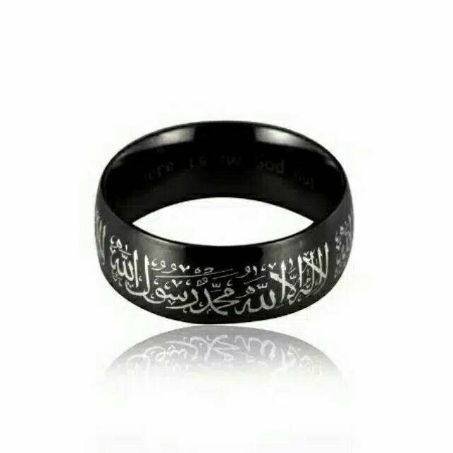 Cincin Tauhid Titanium MUSLIM Anti Karat