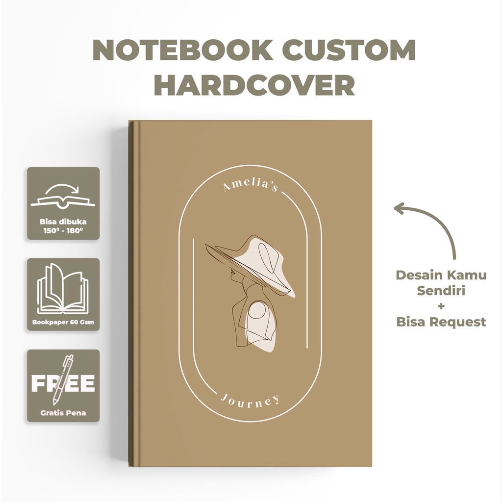 

Notebook Totebook estetik Custom Notebook / Planner / Journal estetik / notebook unik