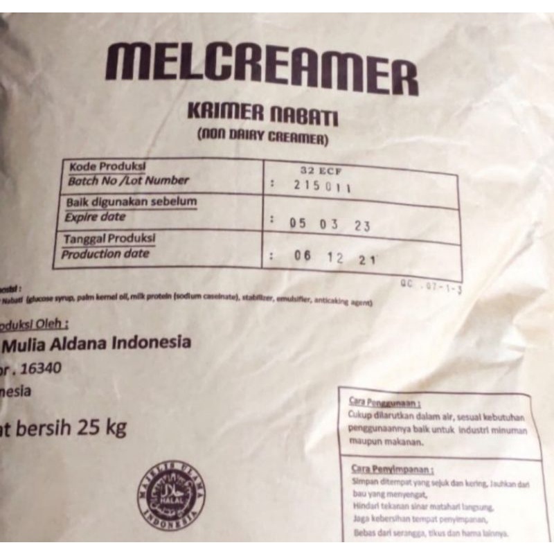 

Krimer Melcreamer ECF 25Kg