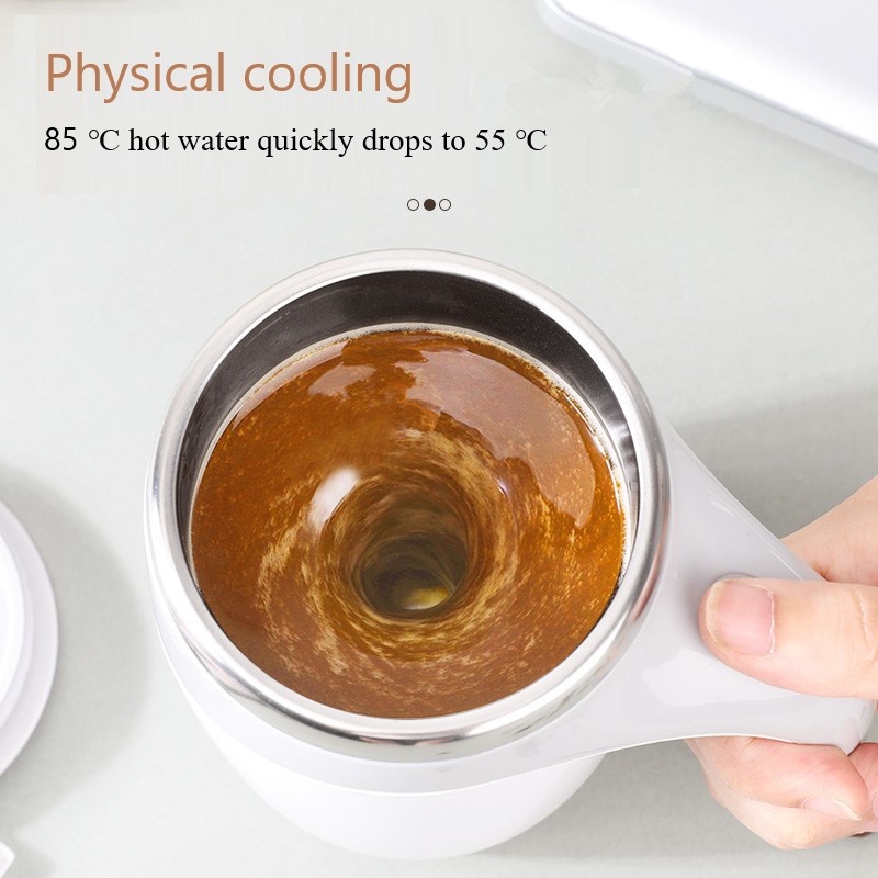 stirring cup lazy electric stainless steel rotating mug portable magnetized cup milk coffee cup OWT