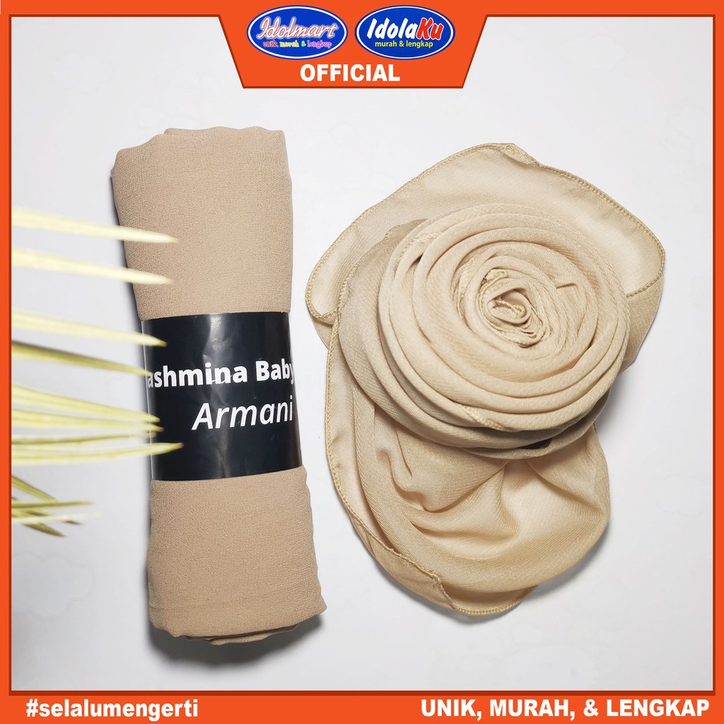 IDOLAKU Kerudung Umama Polos Pashmina Baby Doll / Pashmina Ceruty Baby Doll Hijab polos pashimna Umamma Scraf