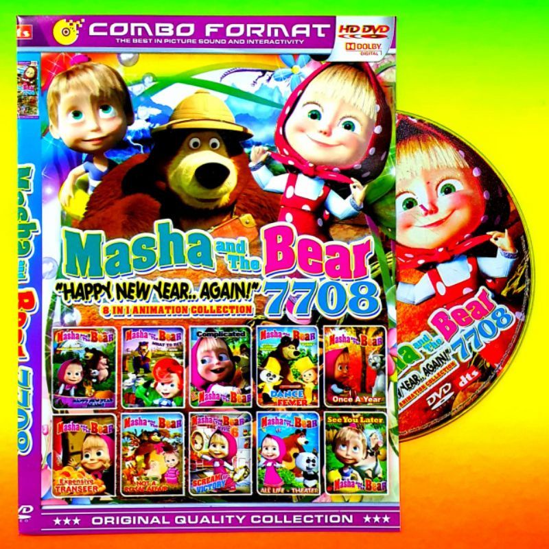 TERLARIS Kaset Dvd Film Masha And The Bear Movie Collection - Film Favorit Anak
