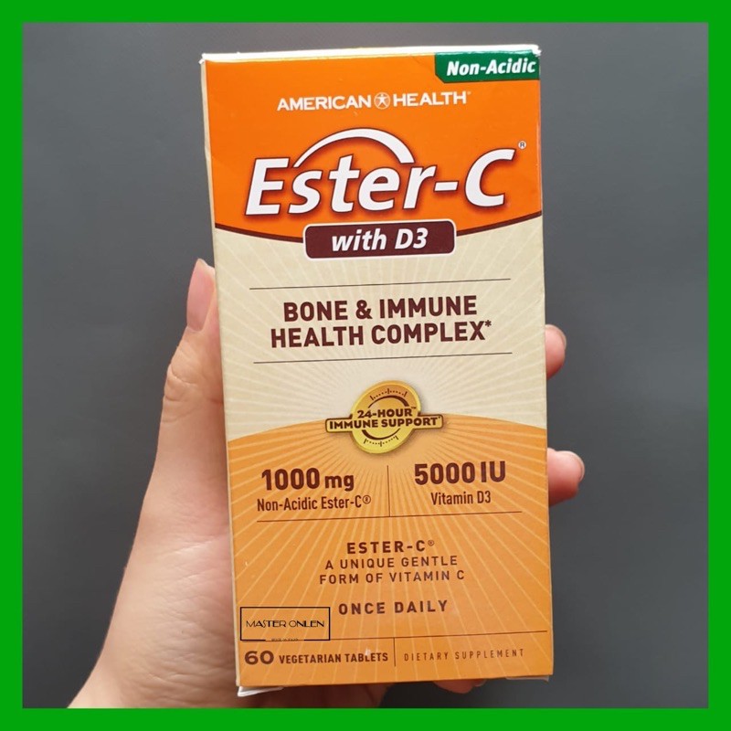 Ester C 1000 mg + D3 5000 iu American Health Vitamin C 1000mg D-3 5000iu Usa