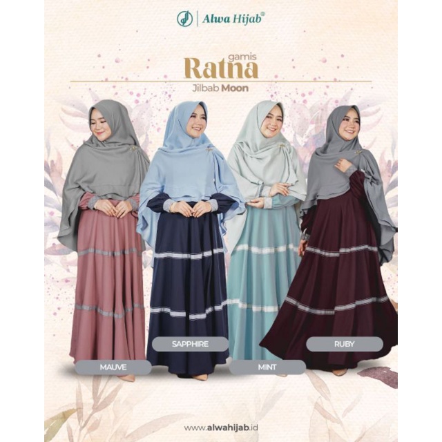 GAMIS GALIH RATNA RUBI HIJAB MOON • ALWA HIJAB