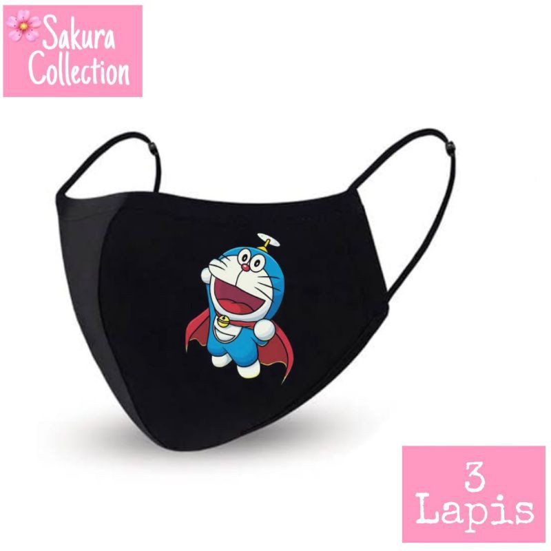 Masker Kain 3 Lapis - Doraemon