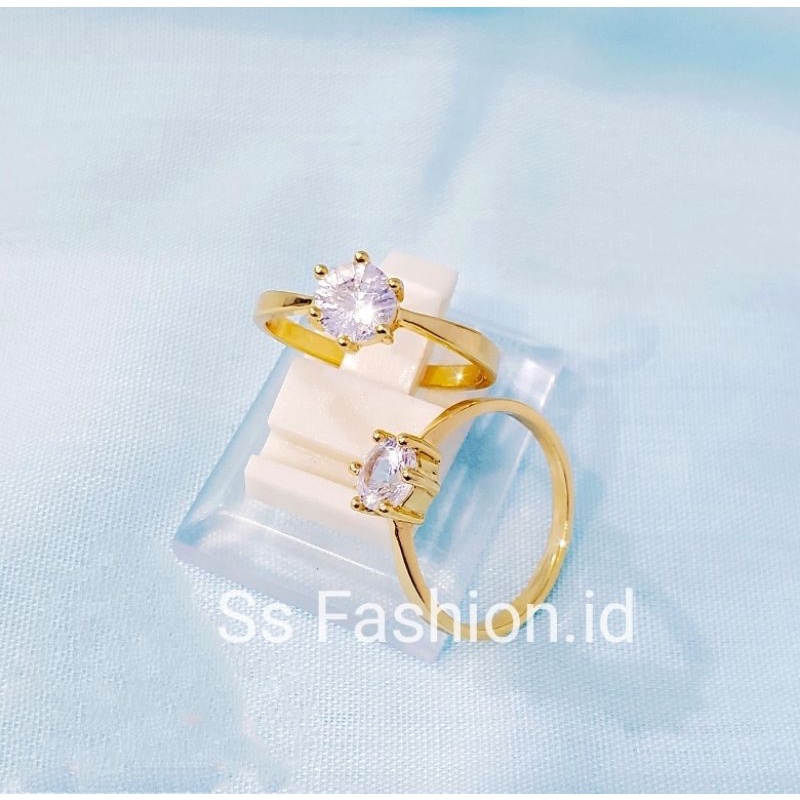 Cincin manta satu lapis emas 24k