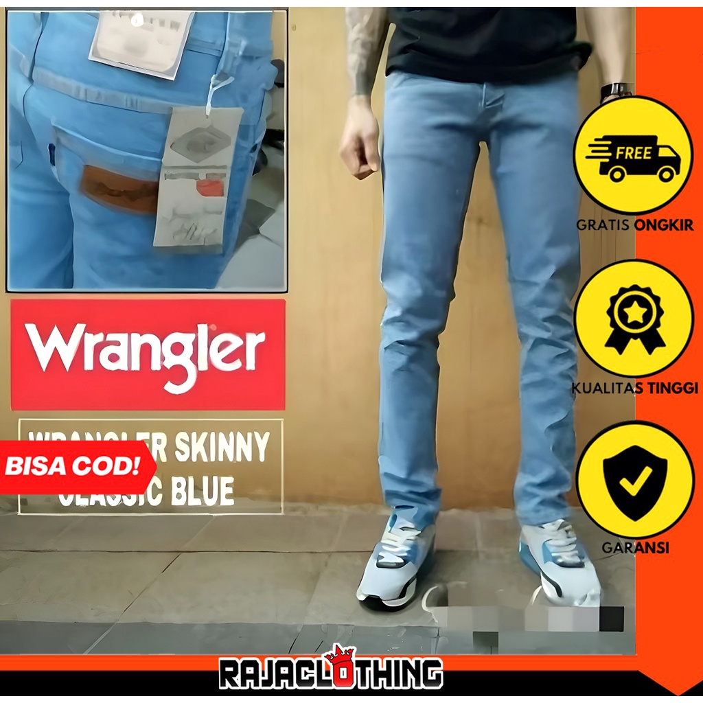 RCL - Celana Jeans Pensil Bioblits Skiny Wrangl3r - Celana Jeans Pria Skinny (Slim Fit/Model Pensil) S.M.L.XL 27 s/d 34 / Celana Jeans Skinny Best Seller