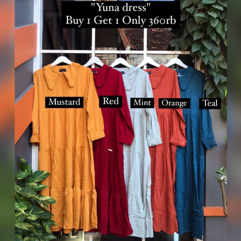 YUNA DRESS BY JOURNEY ORI 100% READY BANYAKKK