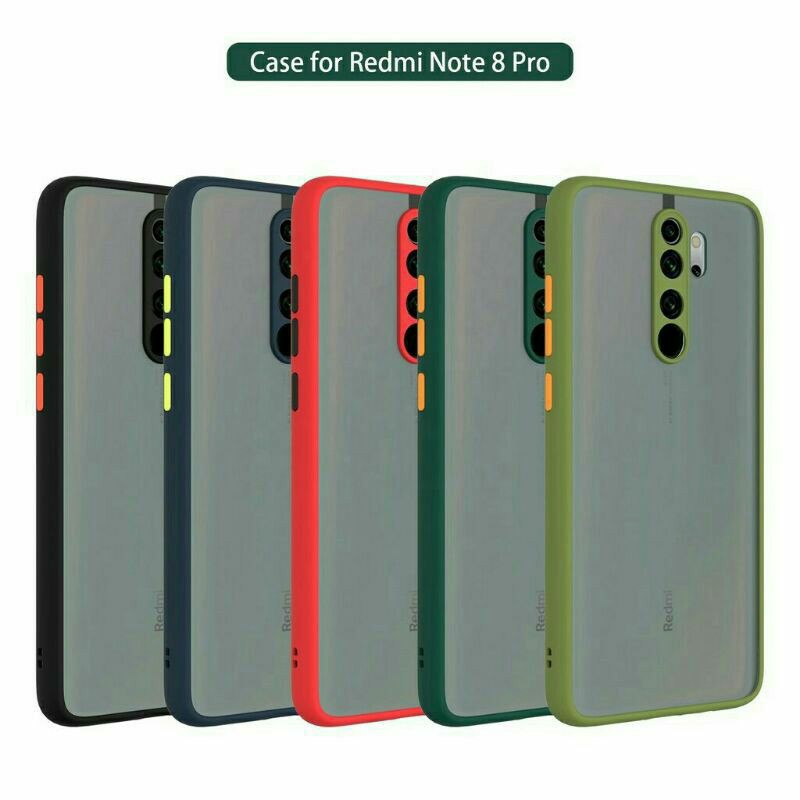 Xiaomi Redmi Note 8 Pro Case Softcase Frosted Matte Hardcase Casing Xiaomi Redmi Note 8Pro