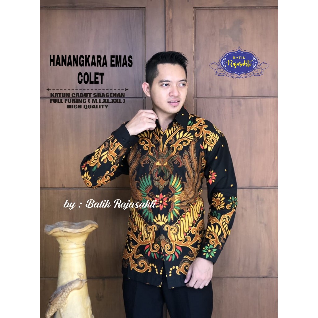 HANANGKARA 2 RAJASAKTI KEMEJA BATIK SOLO PRIA LENGAN PANJANG LAPIS FURING ATASAN BATIK PREMIUM MODERN KATUN HALUS BAHUWIRYA  BANAMITRA BANAMITRA PUTIH BANGSAWAN BAYU PUTRA BERLIAN BIRU BHARATAYUDA BIMASENA BIRENDRA BIRU INDAH BRAHMAKERTA BRAHMAKERTA MERAH