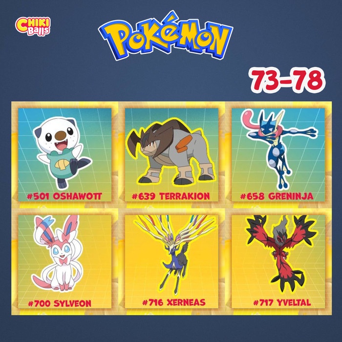 Pokemon Coins 2021 Chikiball No.73-78 SYLVEON/XERNEAS/YVELTAL/GRENINJA