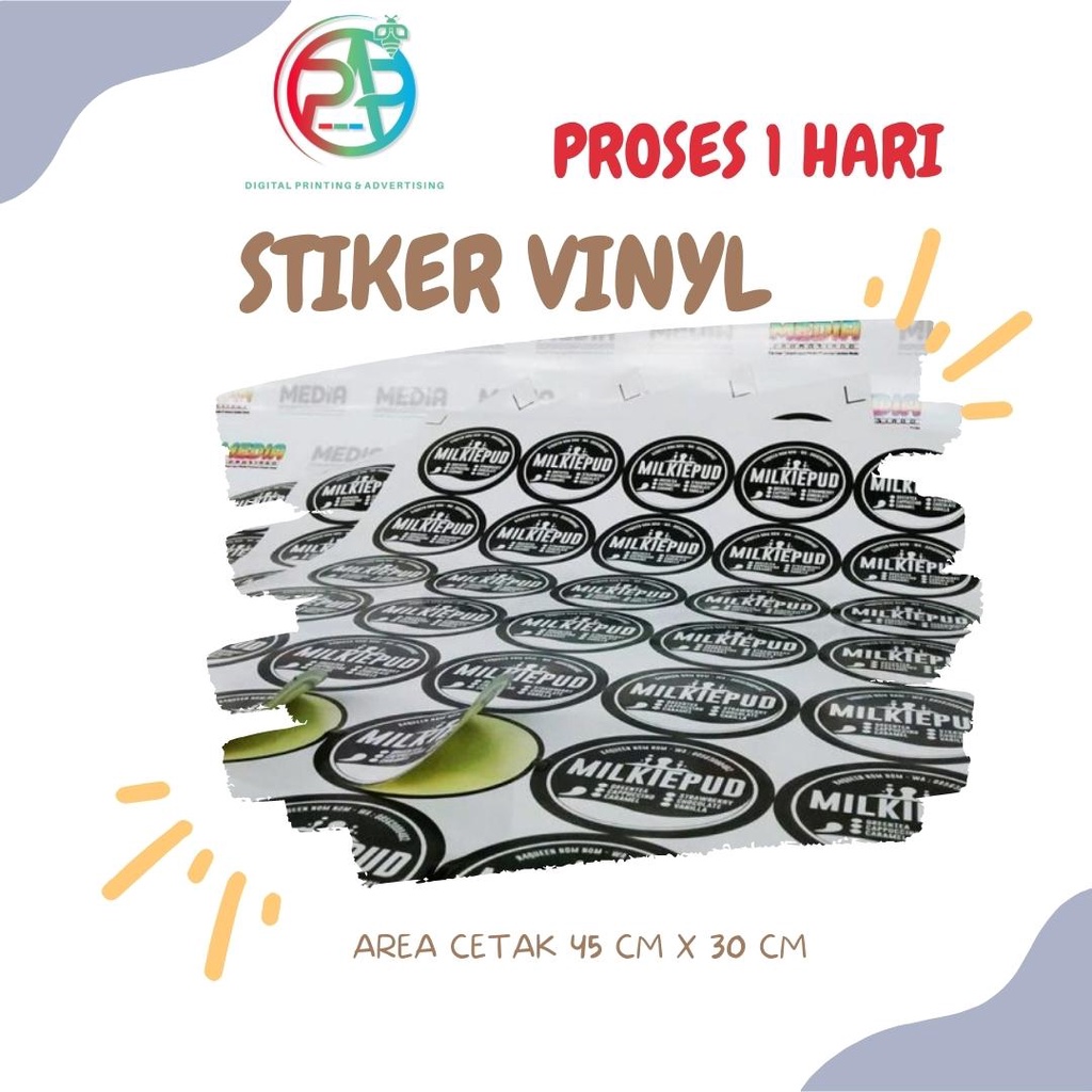 

CETAK STIKER VINYL A3+ (GROSIR)