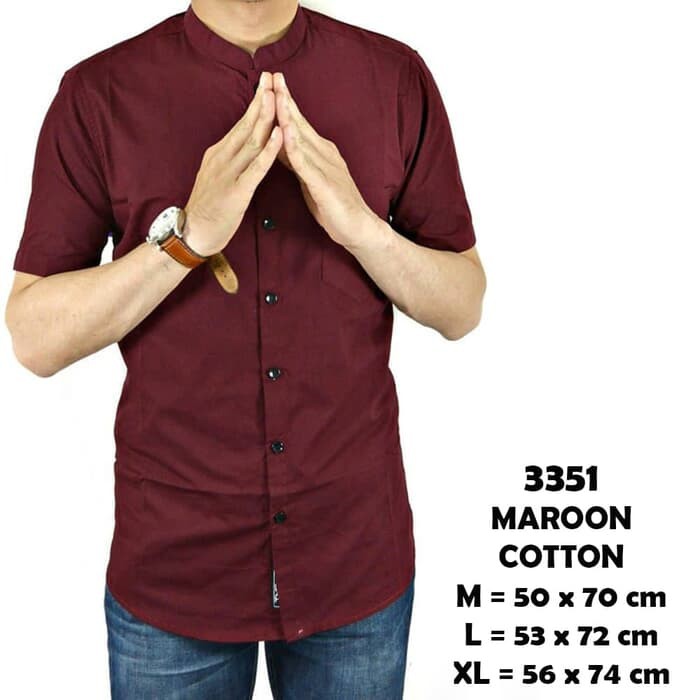 Kemeja Cowok Lengan Panjang Motif Kombi Fred Perry Premium Clot 7283BE  Lengan Pendek Kerah Koko S