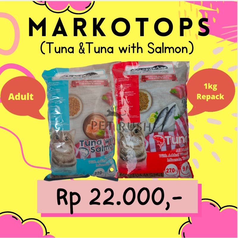 MARKOTOPS TUNA ADULT &amp; KITTEN | REPACK 1 KG | MURAH