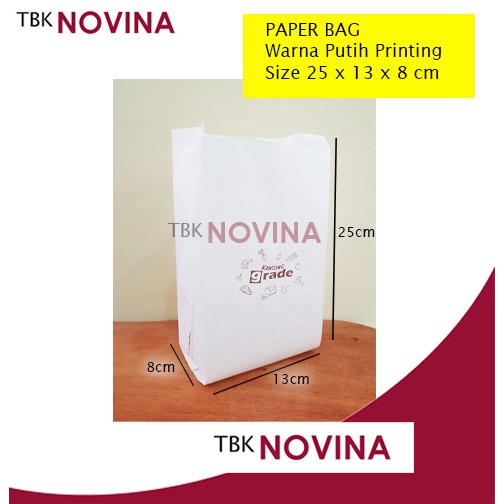 [50 Pcs] Paper Bag LARGE- Kantong Kertas Burger / Fried Chicken / Snack / Gorengan / Roti