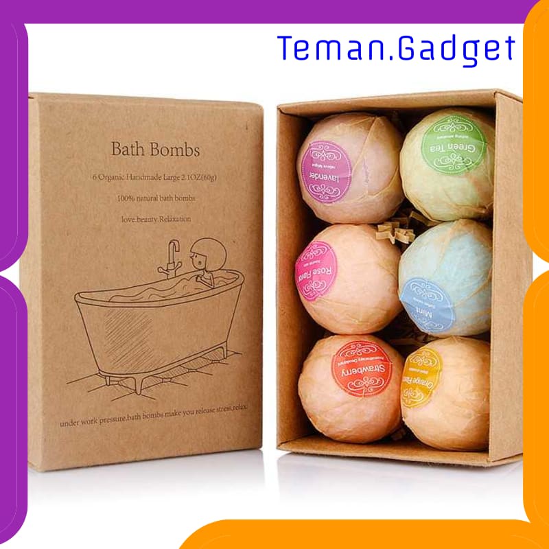 TG-FE173 BATHE PROJECT BATH BOMBS SALT SABUN MANDI BATHTUBE BUBBLE 6 PCS - SKT