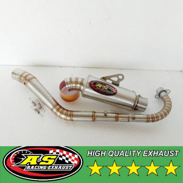 Knalpot Jupiter z Vega grand Supra C70 Shogun smash knalpot AS RACING EXHAUST ORIGINAL