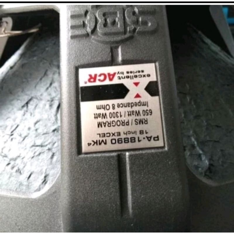 SPEAKER ACR EXCELLENT 18890 MK 4 KOMPONEN SPEAKER 18 INCH ORIGINAL