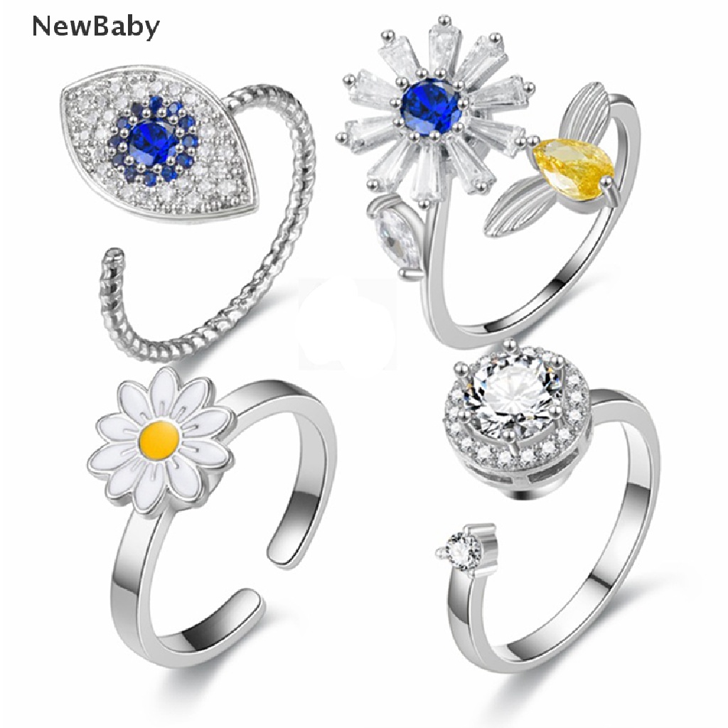 Newbaby Cincin Bunga Matahari Anti Stress Untuk Wanita Sun Flower Planet