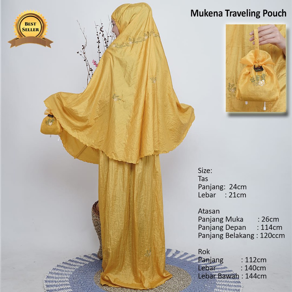 Mukena Pouch Travelling Bordir Praktis/Harga Grosir/Best Seller/COD