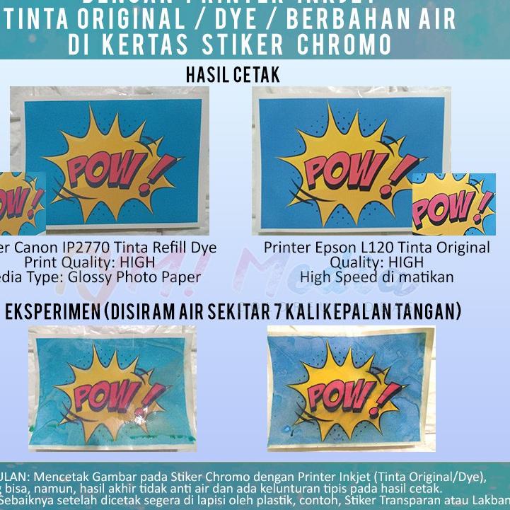 

Model baru - 500 lembar Sticker Chromo A6 / Kertas Stiker Glossy Mengkilap A6 1 RIM .,