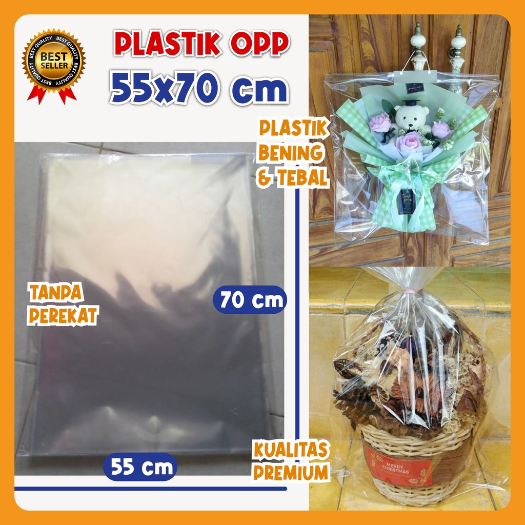 

KANTONG PLASTIK 55x70cm PARSEL OPP BENING PARCEL Packing Wrapping Souvenir Goodie bag Ultah anak