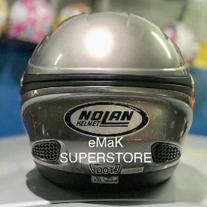 ZEUS 610 ABU NMAX D SILVER GREY GUNMETAL HELM HALF FACE M L XL XXL NOLAN SHOEI AGV REPLIKA HONDA