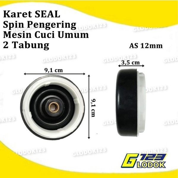 Seal Spin Sil Karet Dinamo Pengering Mesin Cuci Tabung AS 12 14 16 MM