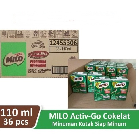 

Susu Milo Kotak Coklat ACTIVE GO UHT - 110 ml (1 dus isi 36 kotak)