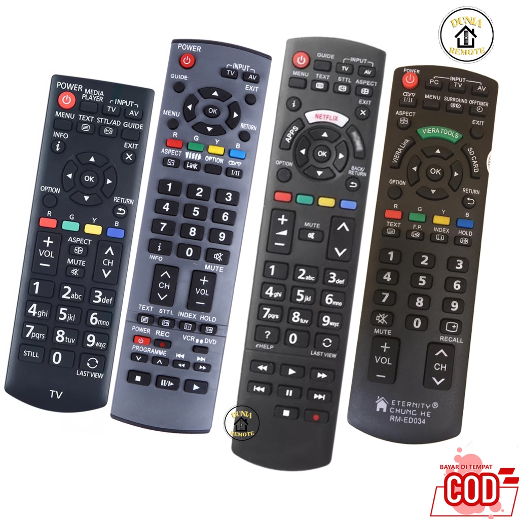 Remot Remote TV PANASONI Smart LED LCD youtube netflix Android series