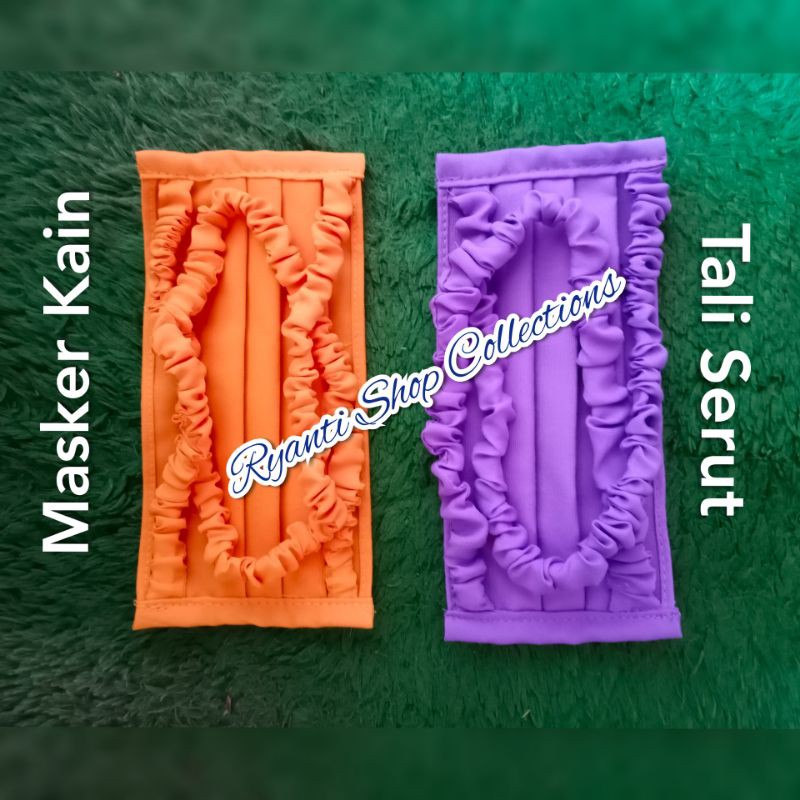 Masker Kain Karet Hijab Tali Serut Terhemat Berkualitas